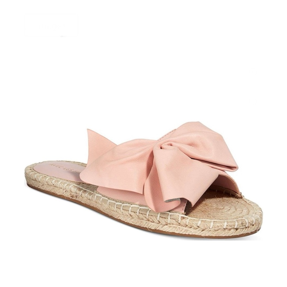 Avec Les Filles Gemma Espadrille Slides Sandal Shoes Pink Pale Peach Flower 10
